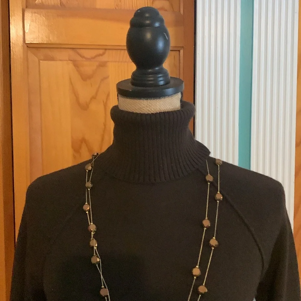 Women’s M brown take out turtleneck sweater - Picture 2 of 3